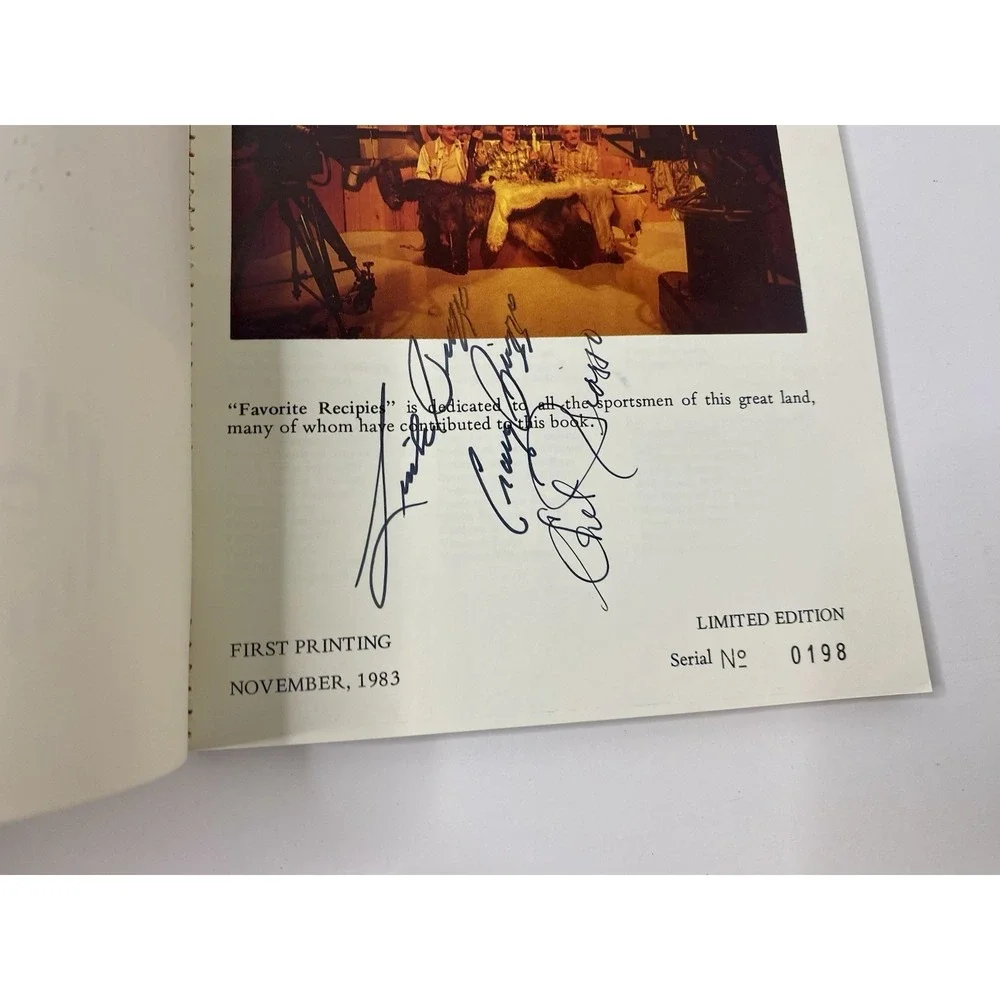 Sportsman Trails Favorite Recipes Cookbook Signed Chet Link Craig Piazzo Reno NV